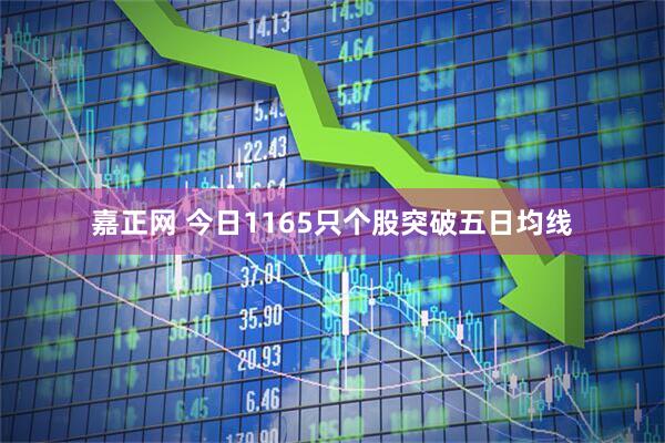 嘉正网 今日1165只个股突破五日均线